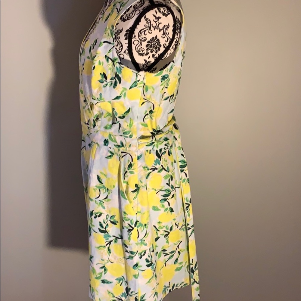 1901 Tie Front Lemon Print Mini Dress - Picture 10 of 14